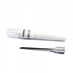Naald aluminium 16Gx25mm. Kort