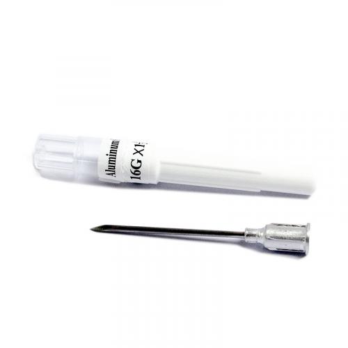 Naald aluminium 16Gx25mm. Kort