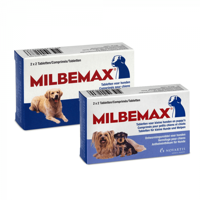 Milbemax ontworming hond, puppy, kleine hond, grote hond, hartworm, longworm, vakantie