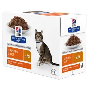 hill's s/d kat maaltijdzakjes 12 stuks