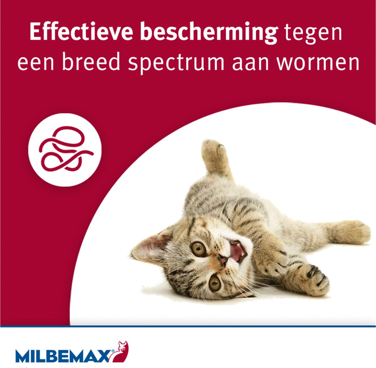 ontworming tegen veel soorten wormen kat milbemax