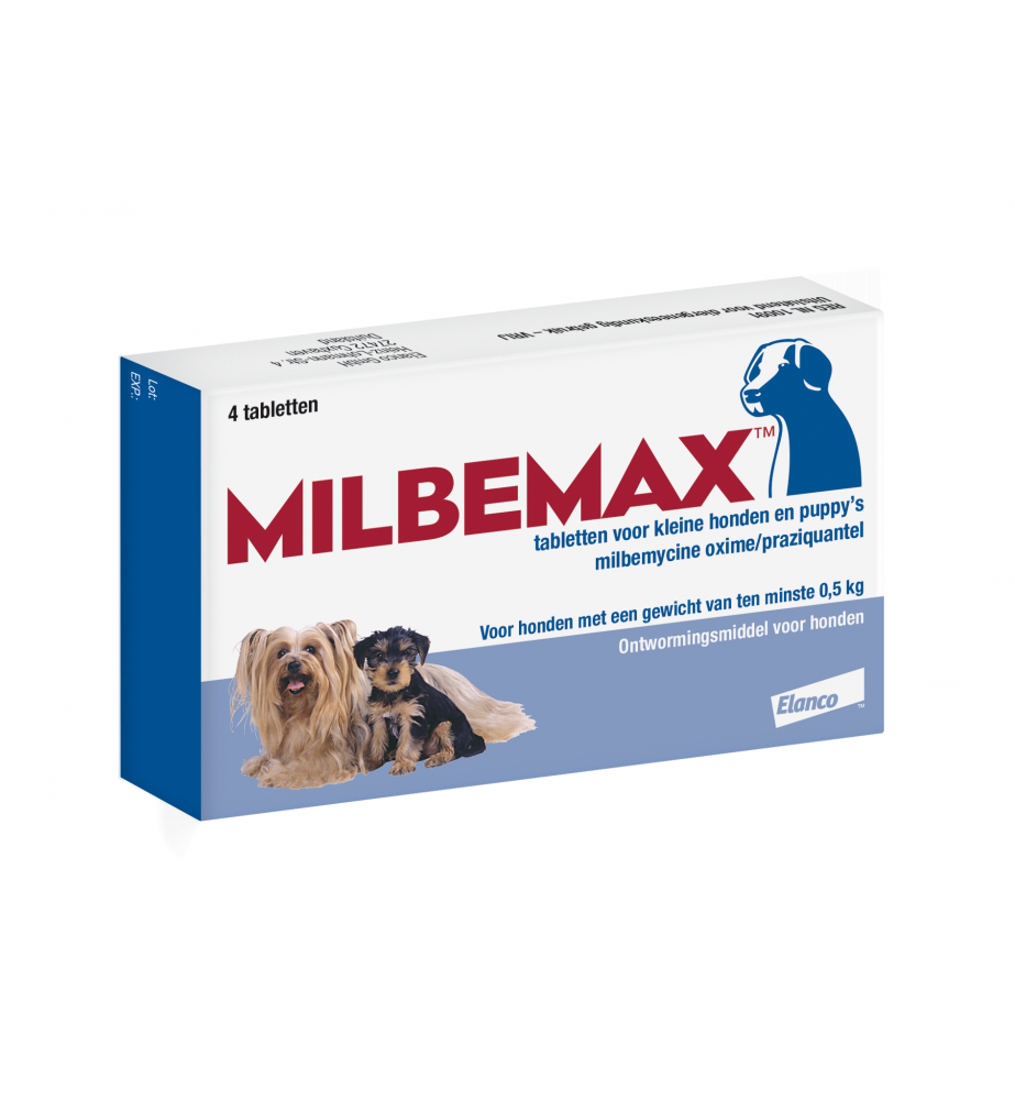 ontworming milbemax kleine hond