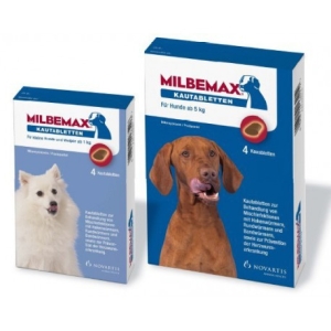 Milbemax kauwtabletten voor honden grote en kleine hond