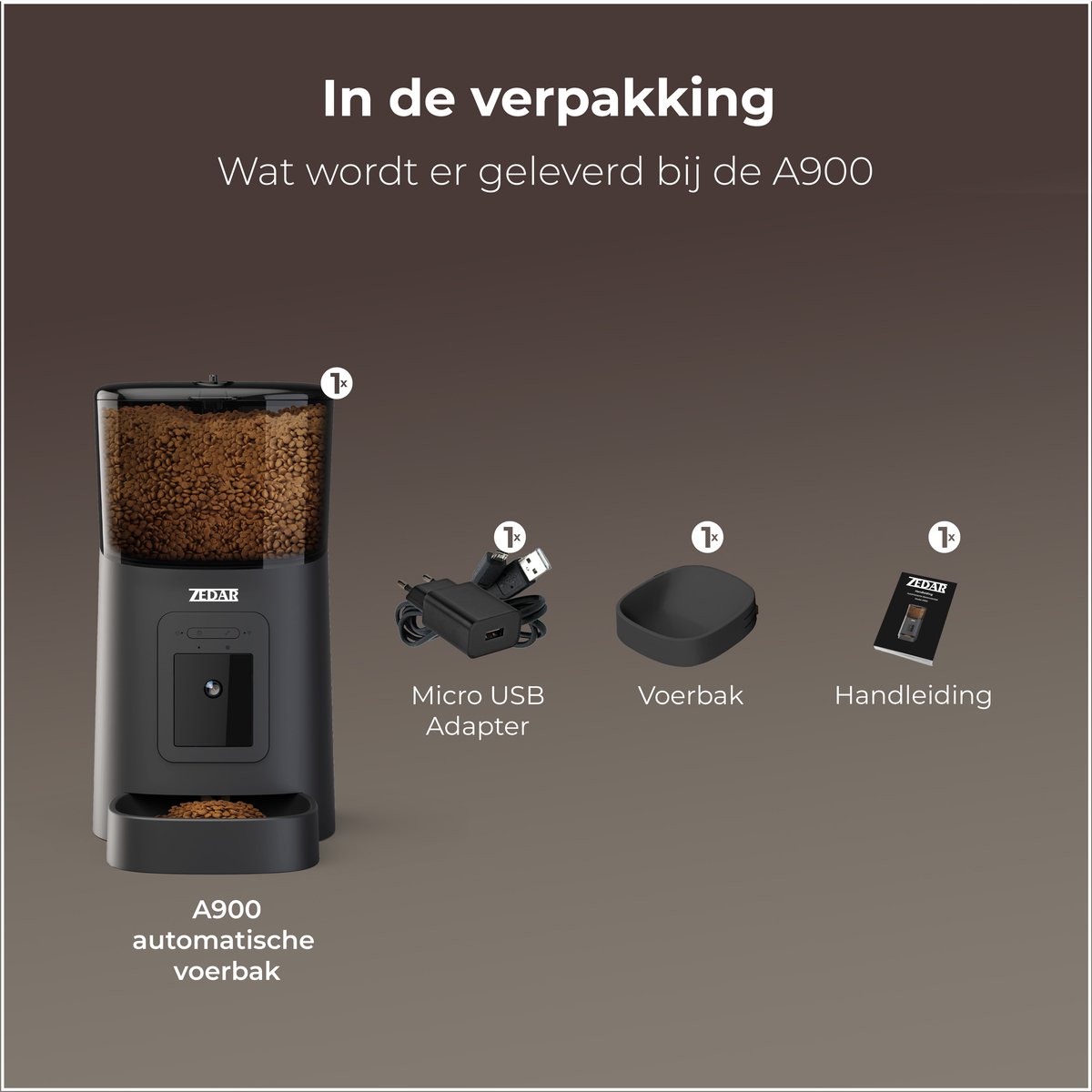 Zedar A900 Voerautomaat Verpakking