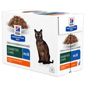 hill's m/d kat portieverpakking 12 stuks