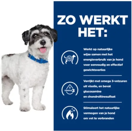 hill's metabolic + mobility mini zo werkt het